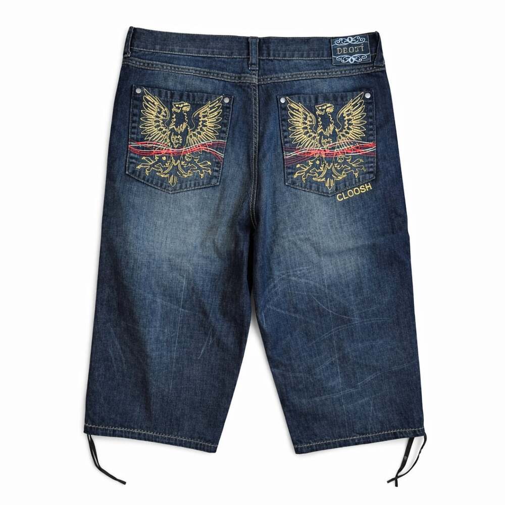 Vintage Coogi Y2K Embroidered Eagle Baggy Denim Shorts Men's Size 40